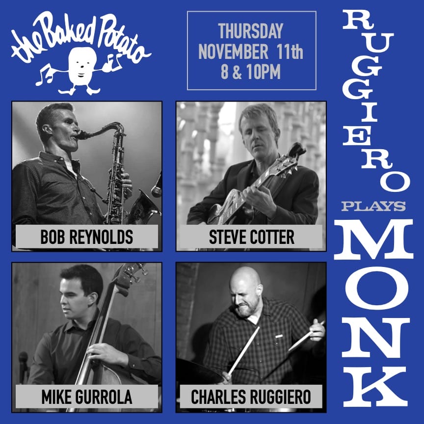 RUGGEIRO plays MONK - Thursday, November 11, 2021