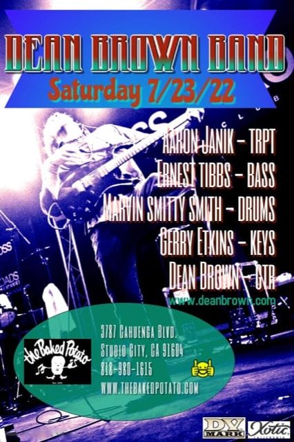 DEAN BROWN BAND - Saturday, July 23, 2022