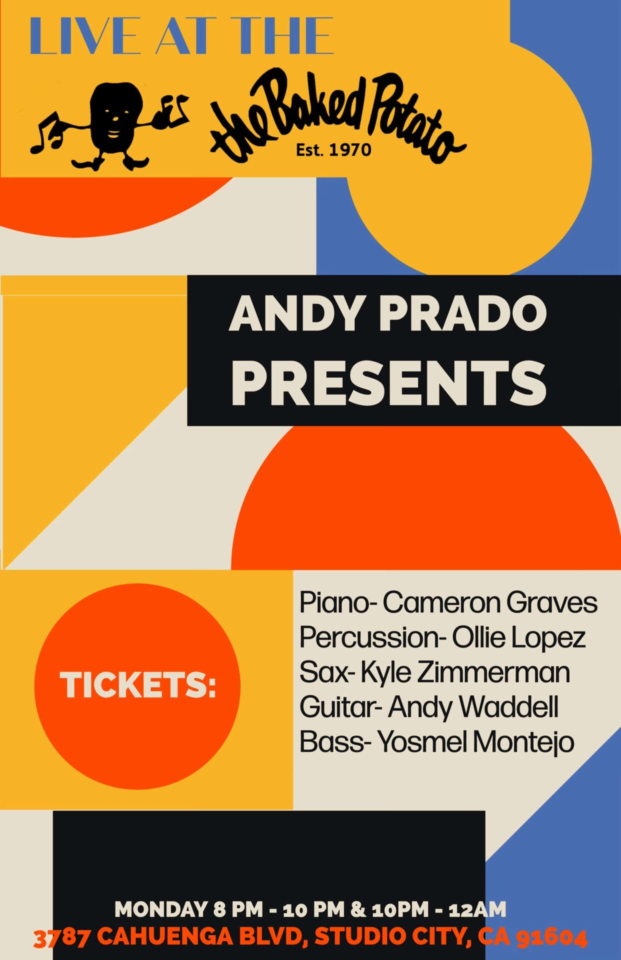 ANDY PRADO Jr. and his SUPER BAND - Monday, May 22, 2023