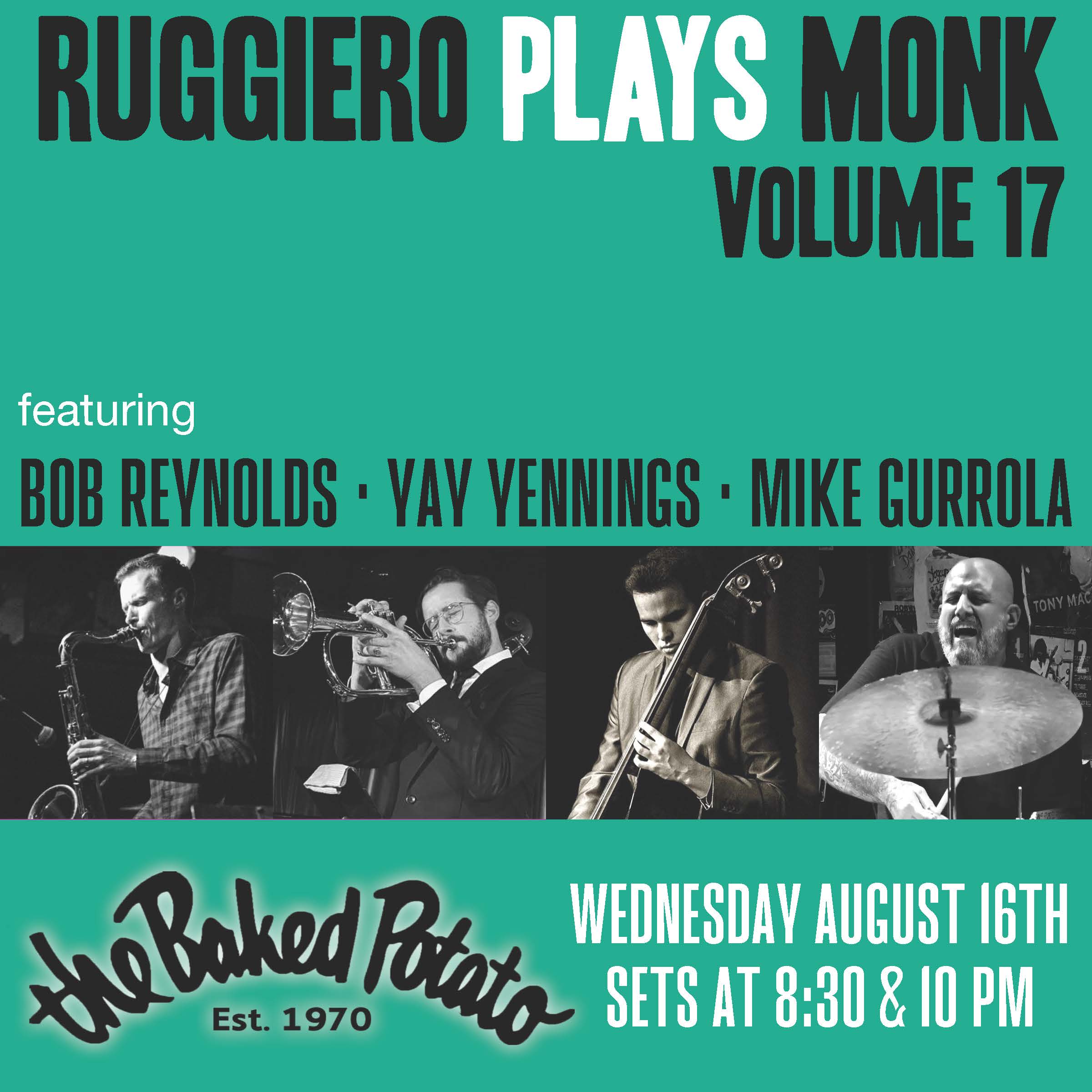 RUGGEIRO plays MONK - Wednesday, August 16, 2023