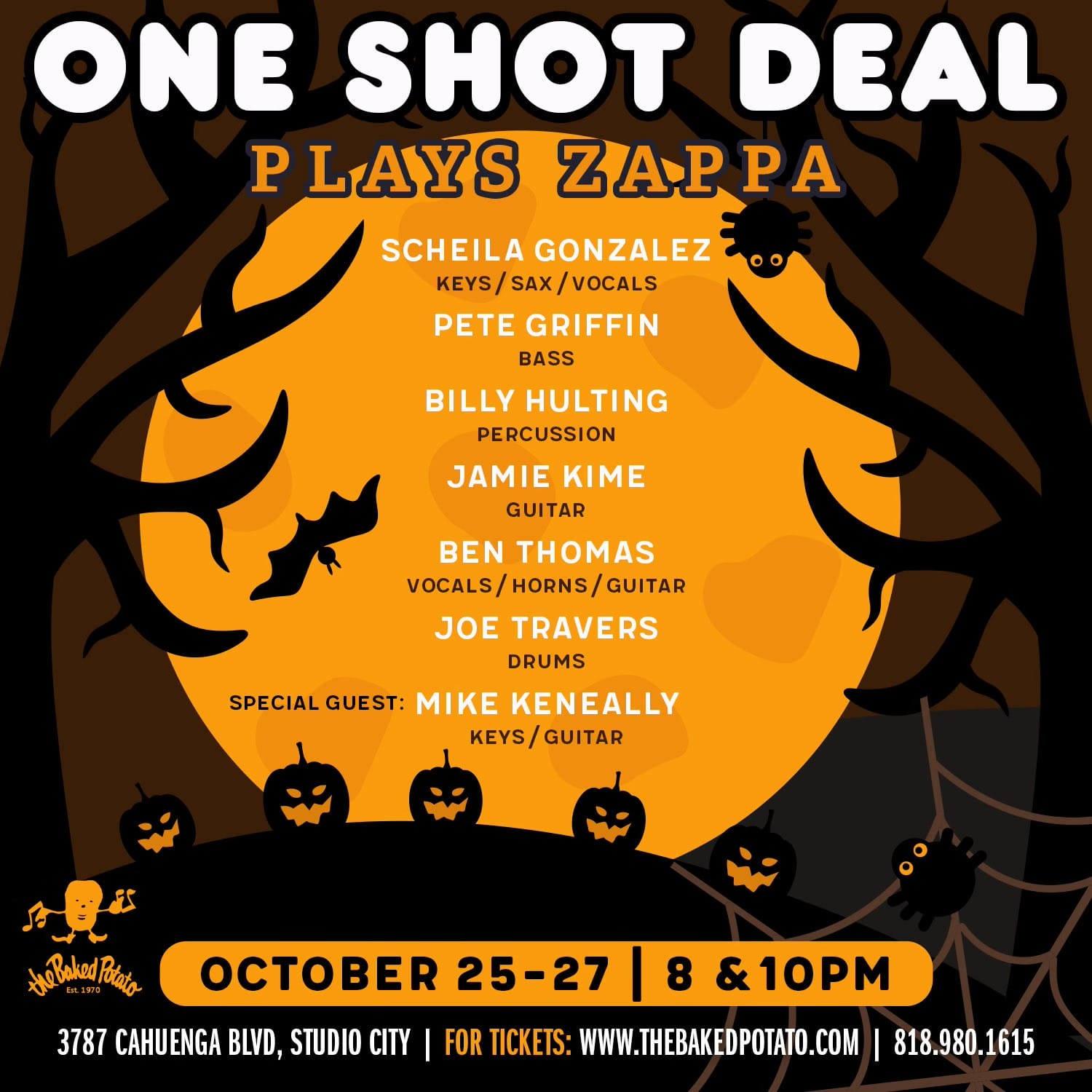 ONE SHOT DEAL Plays ZAPPA - Thursday, October 26, 2023