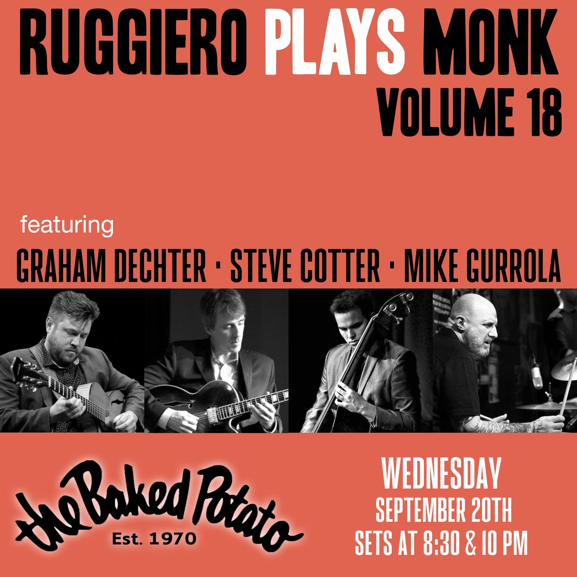 RUGGEIRO plays MONK - Wednesday, September 20, 2023