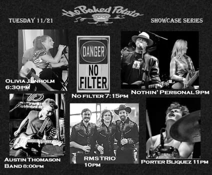 6 BAND SHOWCASE - Tuesday, November 21, 2023