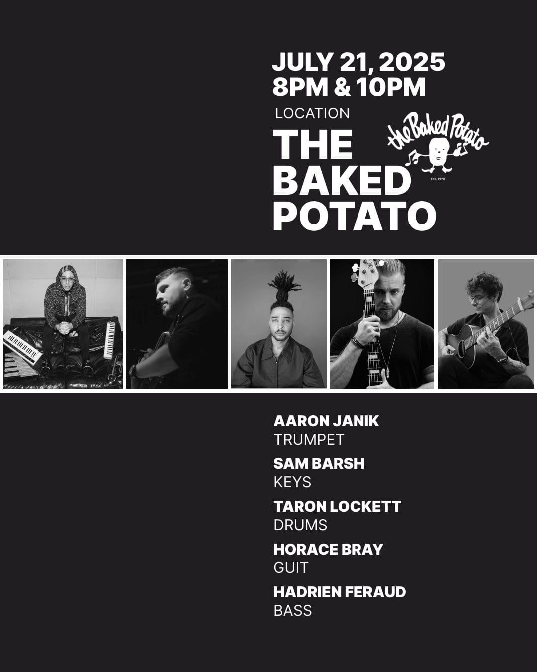 HADRIEN FERAUD BAND - Monday, July 21, 2025