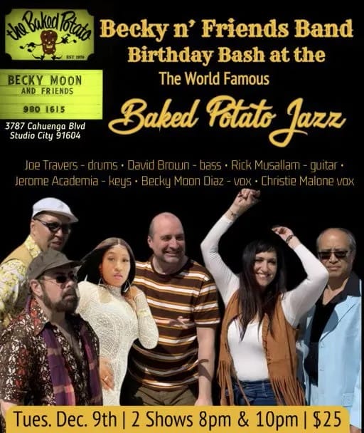 BECKY MOON and FRIENDS BAND - Tuesday, December 9, 2025