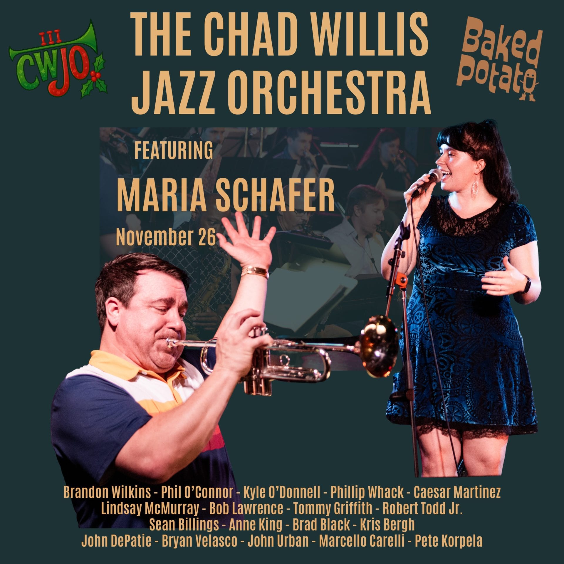 CHAD WILLIS JAZZ ORCHESTRA - Wednesday, November 26, 2025