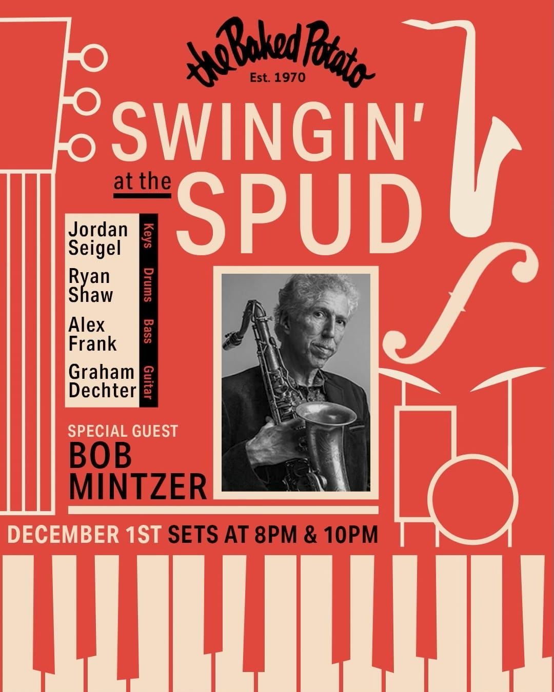 DECHTER. FRANK. SEIGEL. SHAW feat: BOB MINTZER - Monday, December 1, 2025