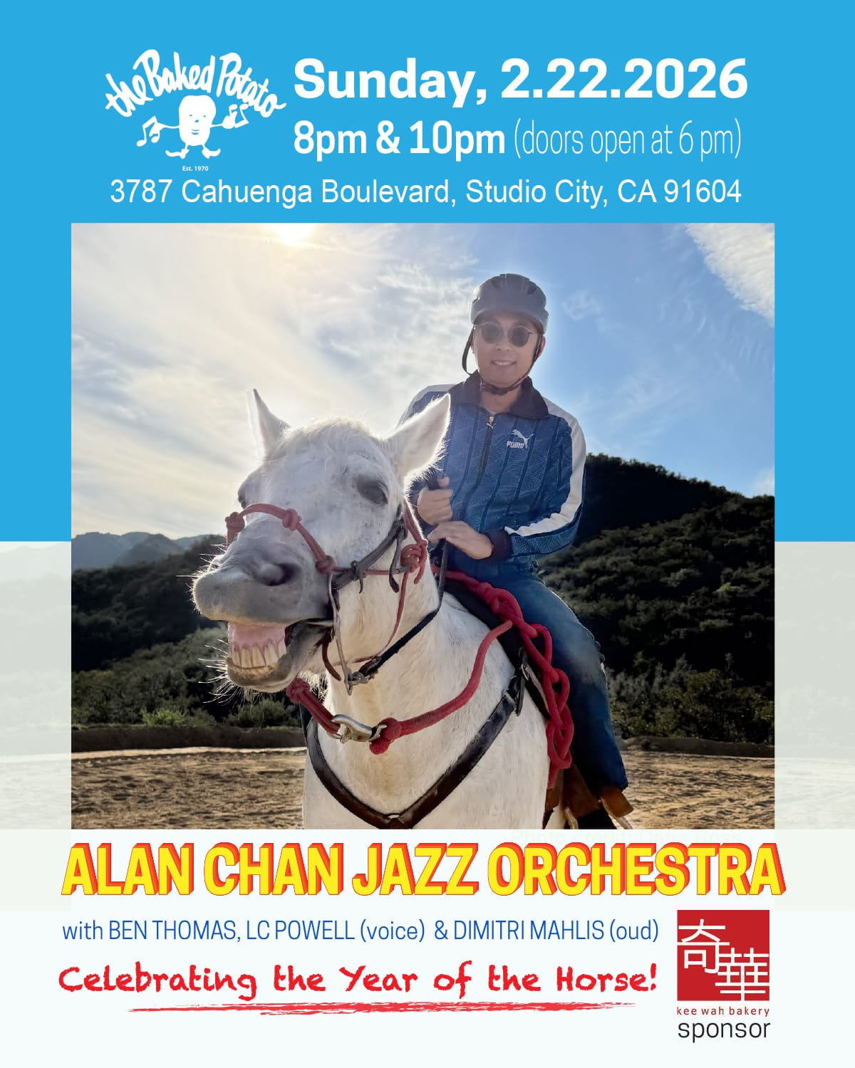 ALAN CHAN JAZZ ORCHESTRA - Sunday, February 22, 2026