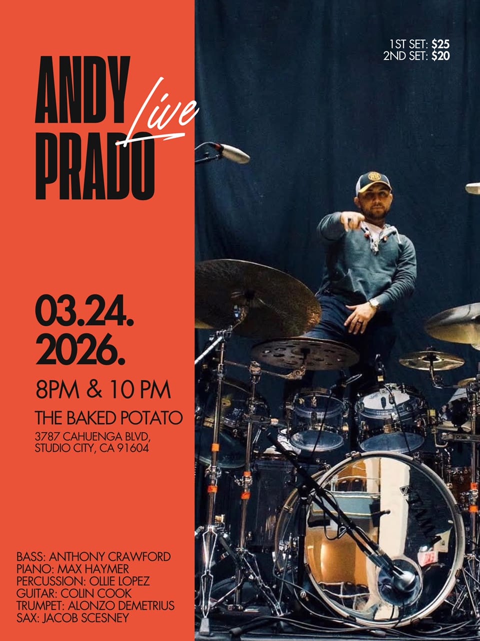 ANDY PRADO and The SQUAD - Tuesday, March 24, 2026